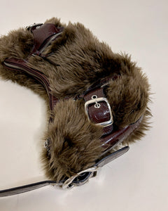 Furry buckle bag