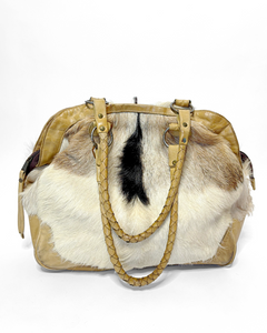 Springbok fur leather bag