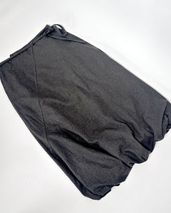 Wool asymmetric maxi bubble skirt