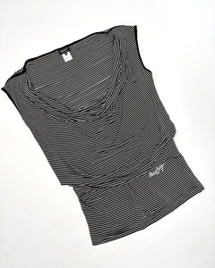 Miss Sixty stripe draped dropped waist tunic