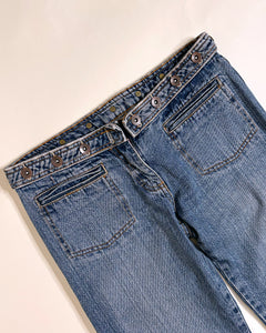 Buttoned 90’s low rise straight jeans