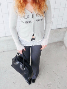 Cashmere sporty numbers cardi