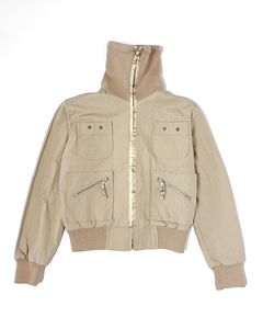 Sporty numbers back utility bomber jacket