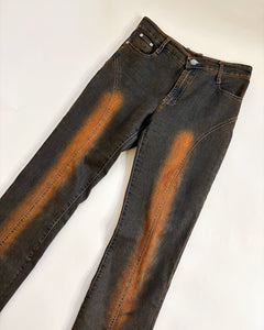 Burnt denim Y2K jeans