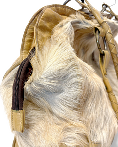Springbok fur leather bag