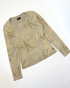 Calvin Klein logo long sleeve top