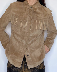Fringe suede 90’s shirt