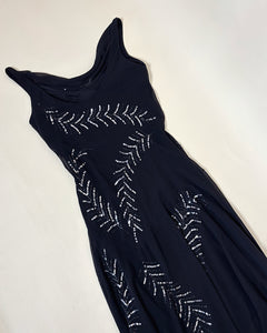 Sequins embroidered slinky dress