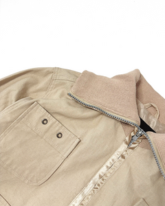 Sporty numbers back utility bomber jacket
