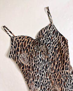 Leopard slip dress
