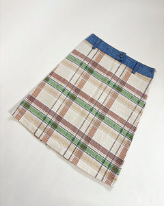 Dolce & Gabbana 90’s plaid denim skirt