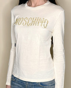 Moschino button logo top