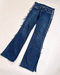 Diesel frayed bootcut jeans