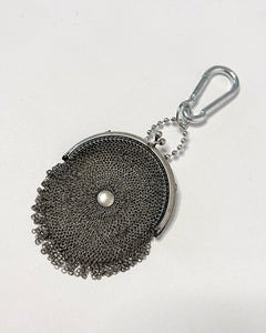 Antique armor chain mail mesh bag charm