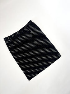Polkadot corduroy low rise pencil skirt