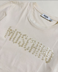 Moschino button logo top