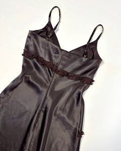 Silky 90’s lace detailed maxi dress