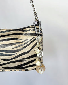 Mother of pearl buttons bag charm