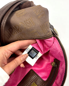 Roberto Cavalli utility pockets monogram bag