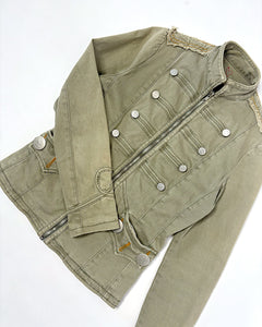Military marching band large buttons jacket