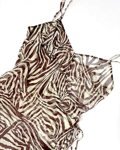 Zebra asymmetric silk set