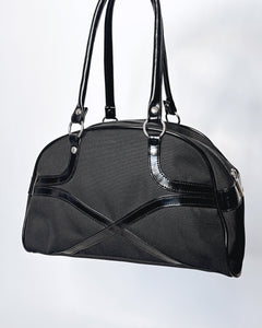 Black minimalist bowling bag