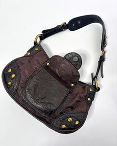 Roberto Cavalli studded monogram bag