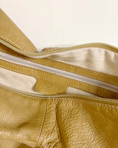 Large Italian leather hobo bag