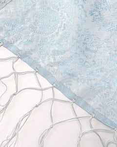 Antique silk fringe scarf