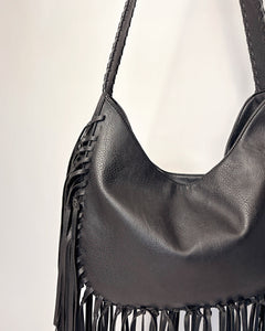 Fringe leather 2000’s large bag