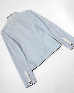 Striped military marching band shirt