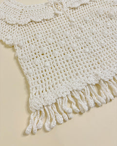 Crochet cap sleeve baby tee