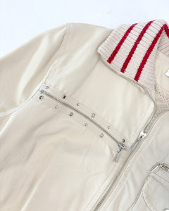 Studded utility flight bomber jacket
