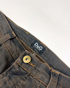 Dolce & Gabbana mud wash low rise bootcut jeans