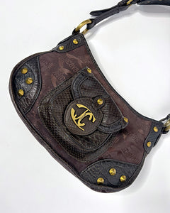 Roberto Cavalli studded monogram bag