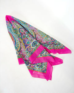 Gim Renoir 70’s fuchsia paisley scarf