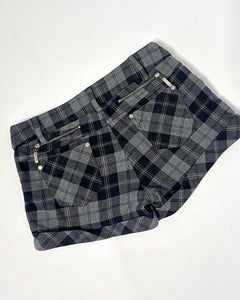 Plaid low rise mini shorts