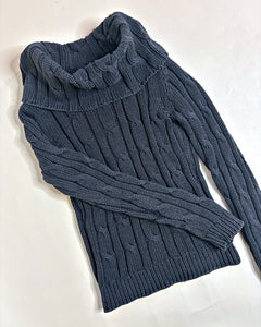 Charcoal cable knit sweater