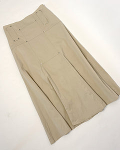 Silver studded low rise maxi skirt