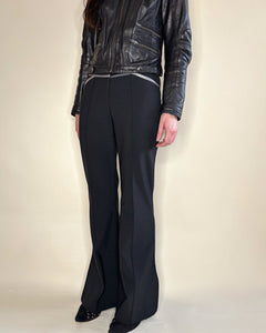 2000’s flare suit pants in black