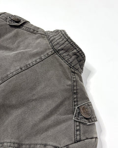 Asymmetric buttoning military marching band jacket