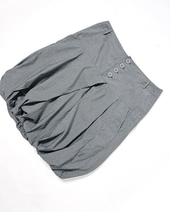 Pinstripe bubble midi skirt with pockets