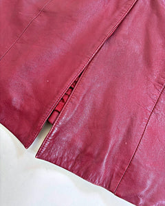 Cherry red 90’s leather jacket