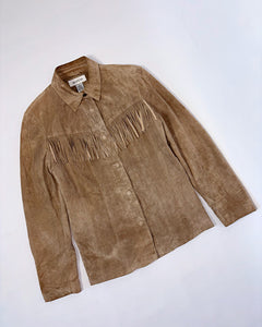 Fringe suede 90’s shirt