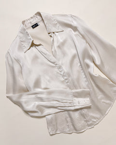 90’s minimalism silk shirt