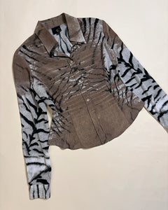 Roberto Cavalli SS2002 hybrid zebra mao shirt