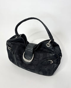 Roberto Cavalli black monogram bag