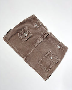 Corduroy utility mini skirt