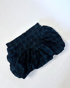 Plaid bubble mini skirt