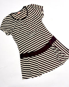 Stripe 2000’s dropped waist mini dress